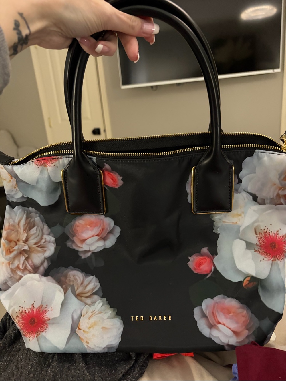 Ted Baker London Floral Tote used 1 time Perfect condition!